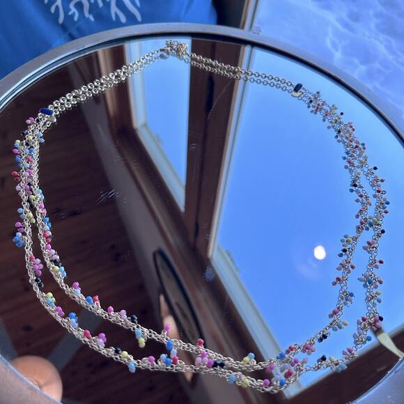 Talbots Jewelry - Talbots - Festive multicolored double strand rainbow bead necklace